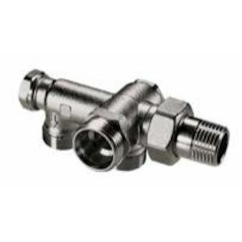 Ventilfordeler 2-r&#248;rsystem med forbinding bak, M24 x DN 15
