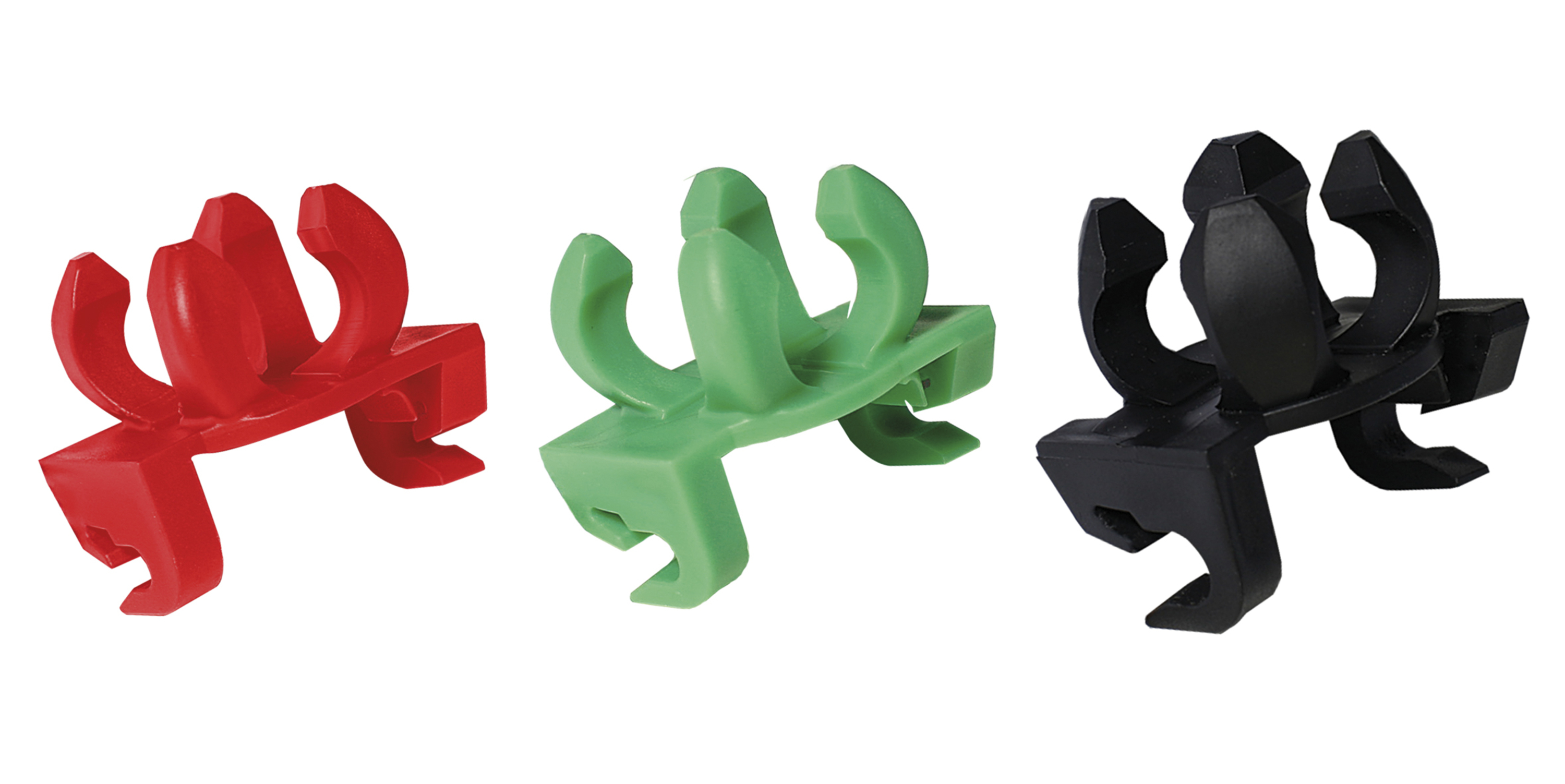 Festeklips for 14 - 20 mm rør, 5 mm arm. nett, rød, 400 stk