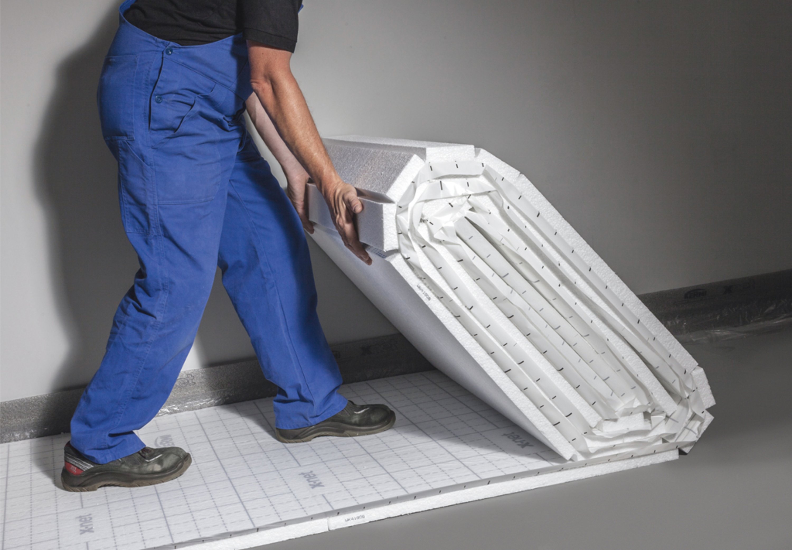 Foliert EPS m/ fleece x-net C17 klett på rull, 10000x1000x25 mm, 10 m²