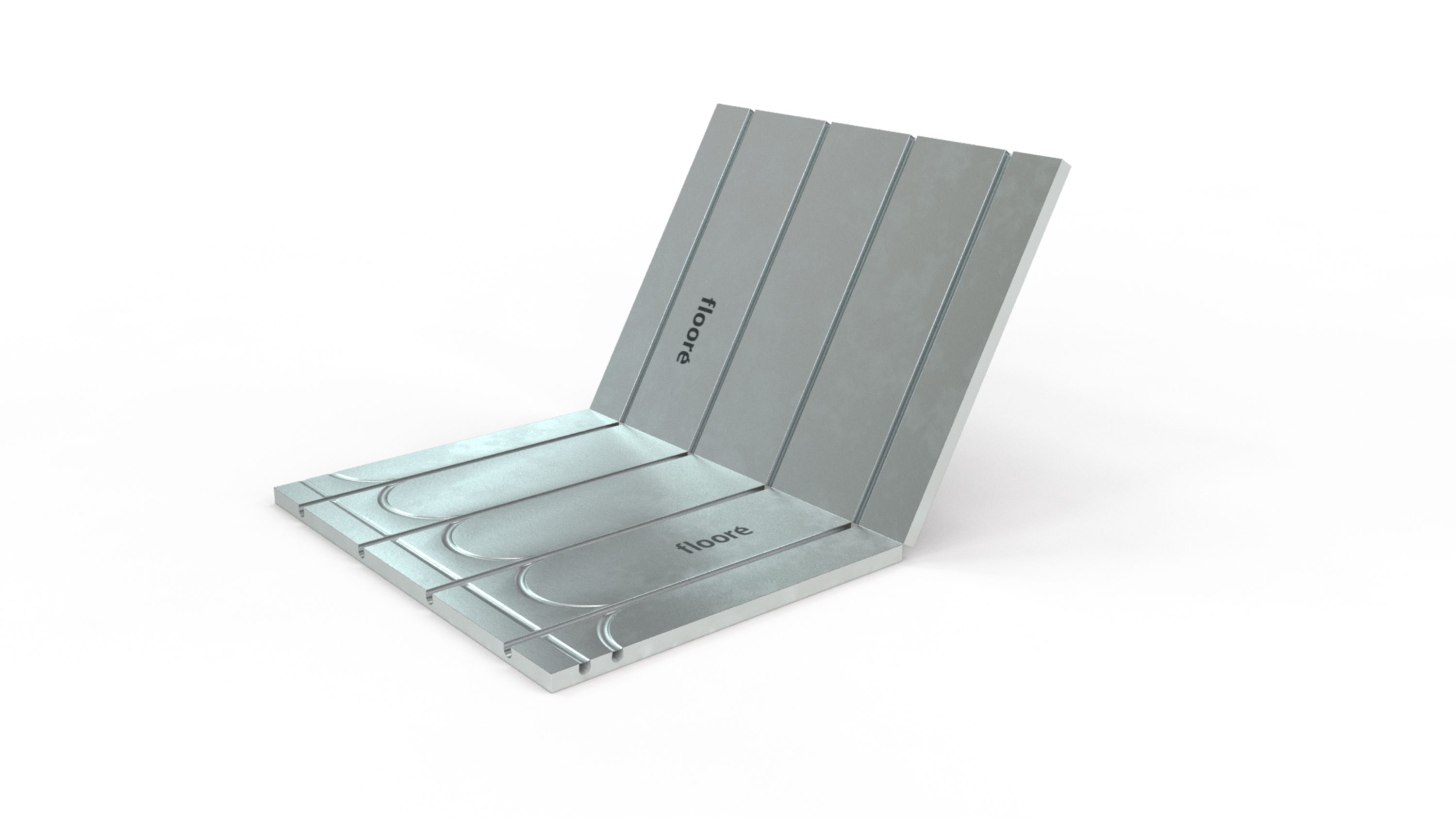 EPS-plate med aluminiumsfolie for 12 mm rør, cc-125 mm, 13 x 750 x 1175 mm, 0,88 m²