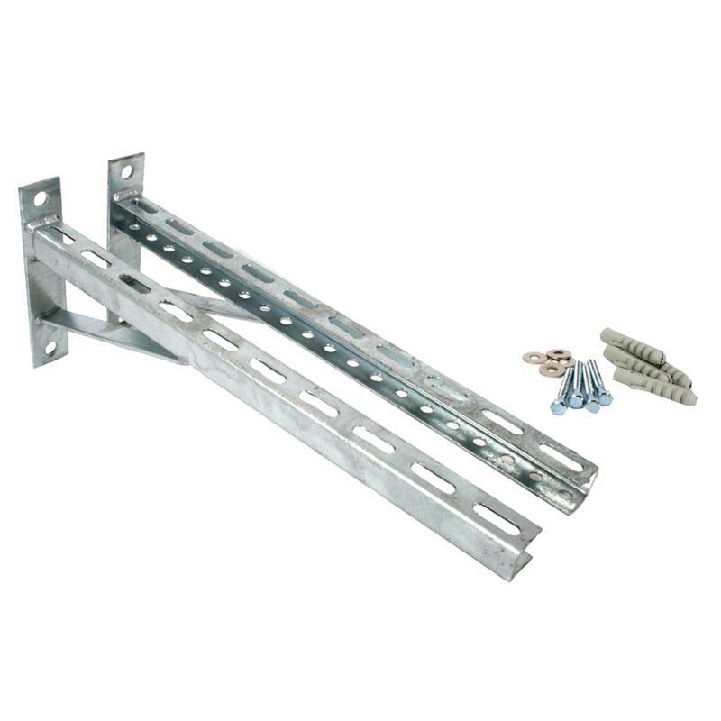 Konsoll for grunnmur, lengde 50 cm, Sett &#225; 2 stk. Galvanisert
