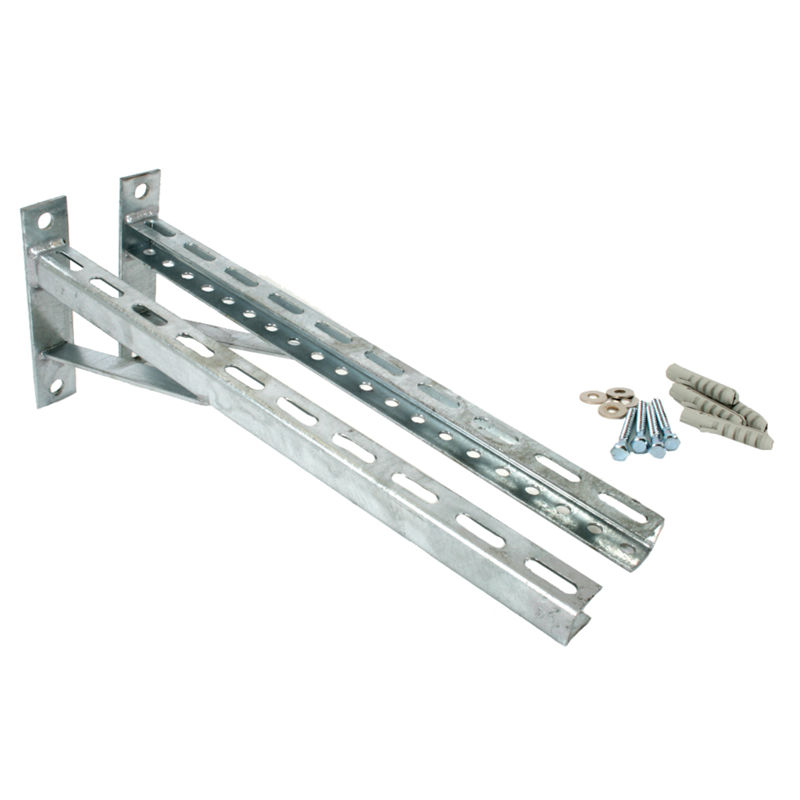 Konsoll for grunnmur, lengde 50 cm, Sett á 2 stk. Galvanisert