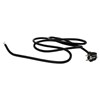 Sort Jordet kabel med støpsel 2,5 m, sort. 1,5 m² / 16 A