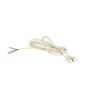 Hvit Jordet kabel med støpsel 3 m, hvit. 1,5 m² / 16 A