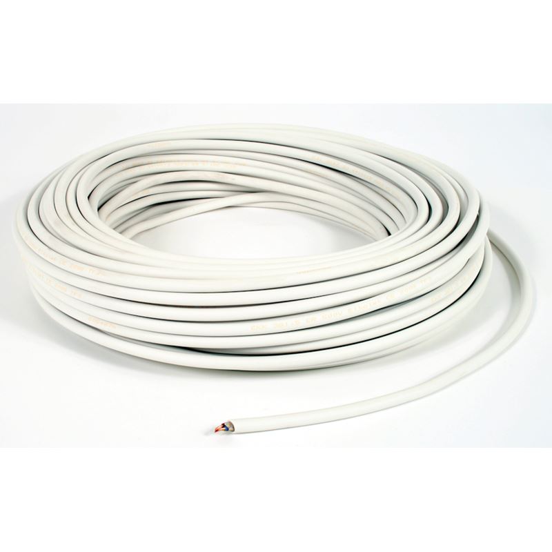Kabel PFXP 3G, 1,5 mm&#178;, Hvit, 50 m