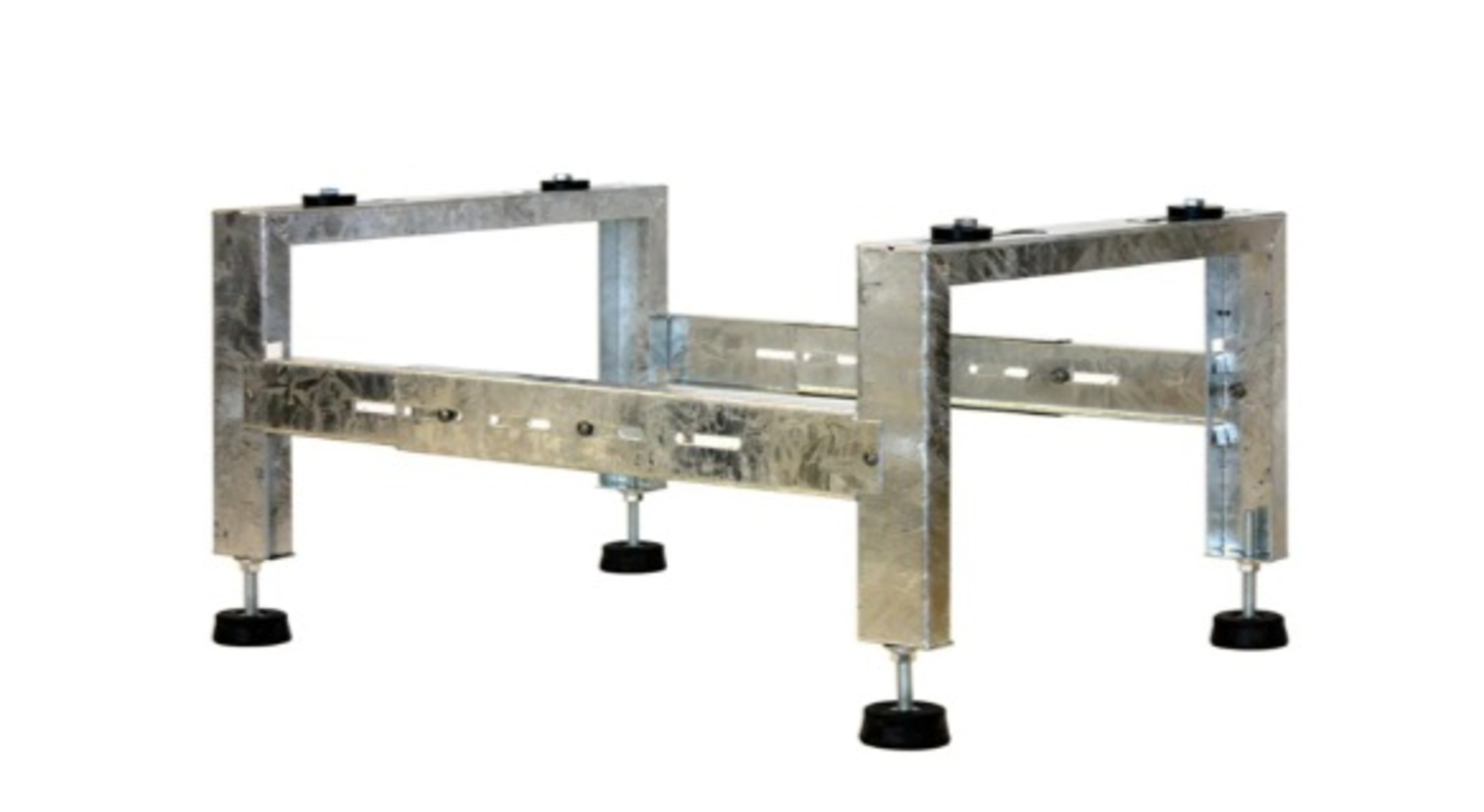 Galvanisert bakkestativ for utedel, hvit