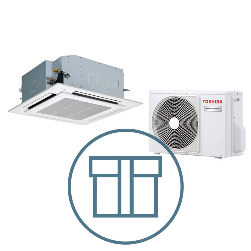 Digital Inverter 801 m/ 4-veis takkassett, hvit, systempakke luft-luft varmepumpe