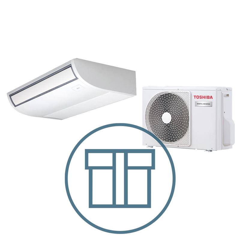 Digital Inverter 561 m/takmodell, systempakke luft-luft varmepumpe