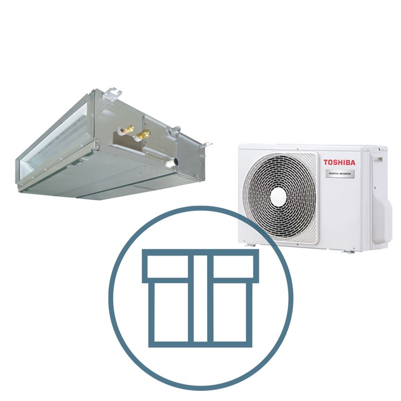 Digital Inverter 801, kanalmodell, systempakke luft-luft varmepumpe