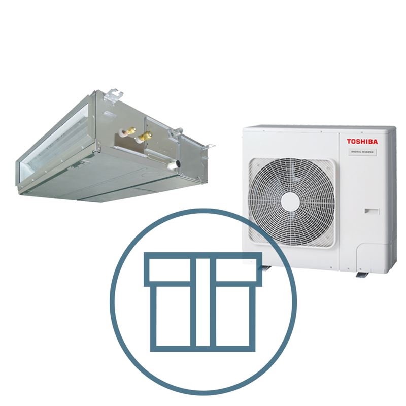 Digital Inverter 1101, kanalmodell, systempakke luft-luft varmepumpe