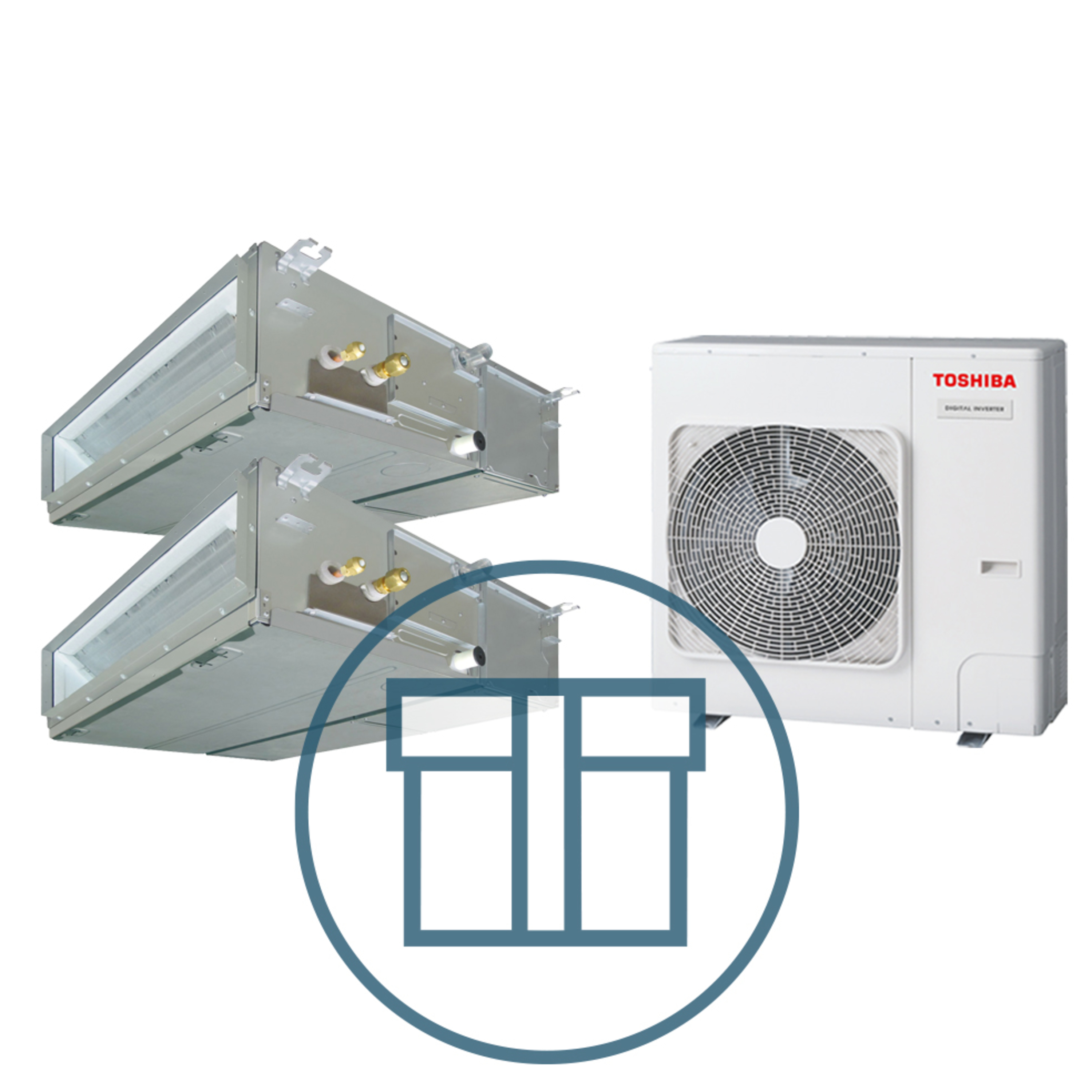 Digital Inverter 1101, m/2 x kanalmodell, systempakke luft-luft varmepumpe