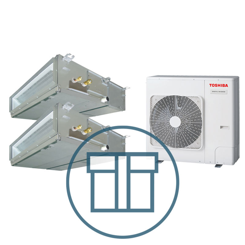 Digital Inverter 1101, m/2 x kanalmodell, systempakke luft-luft varmepumpe