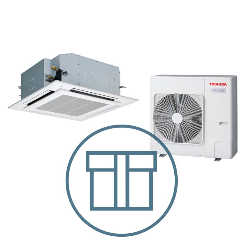 Digital Inverter 1101 m/ 4-veis takkassett, systempakke luft-luft varmepumpe