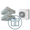 Digital Inverter 1401, m/2 x kanalmodell, systempakke luft-luft varmepumpe