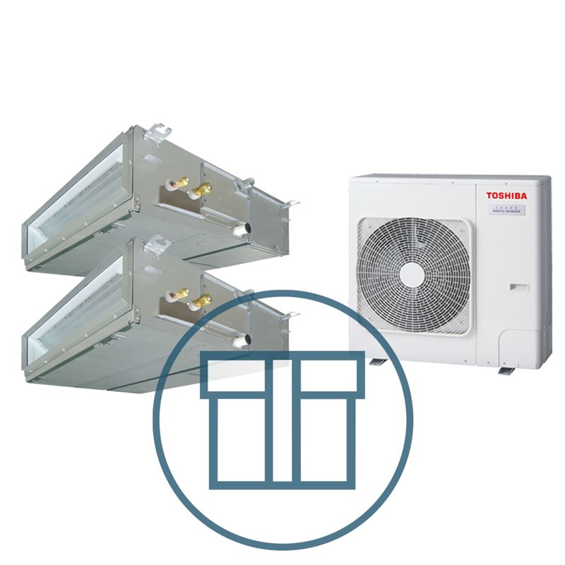 Digital Inverter 1401, m/2 x kanalmodell, systempakke luft-luft varmepumpe