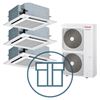 Digital Inverter 1601, m/3 x 4-veis takkassett, systempakke luft-luft varmepumpe