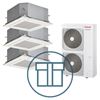 Digital Inverter 1601, m/3 x 4-veis minikassett, systempakke luft-luft varmepumpe