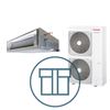 Digital Inverter BIG 2241 m/kanalmodell for h&#248;yt statisk trykk, systempakke luft-luft varmepumpe
