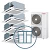 Digital Inverter BIG 2241 m/ 4 x 4-veis takkassett, systempakke luft-luft varmepumpe