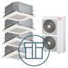Digital Inverter BIG 2241 m/4 x 4-veis minikassett, systempakke luft-luft varmepumpe