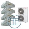 Digital Inverter BIG 2241 m/ 4 x kanalmodell, systempakke luft-luft varmepumpe