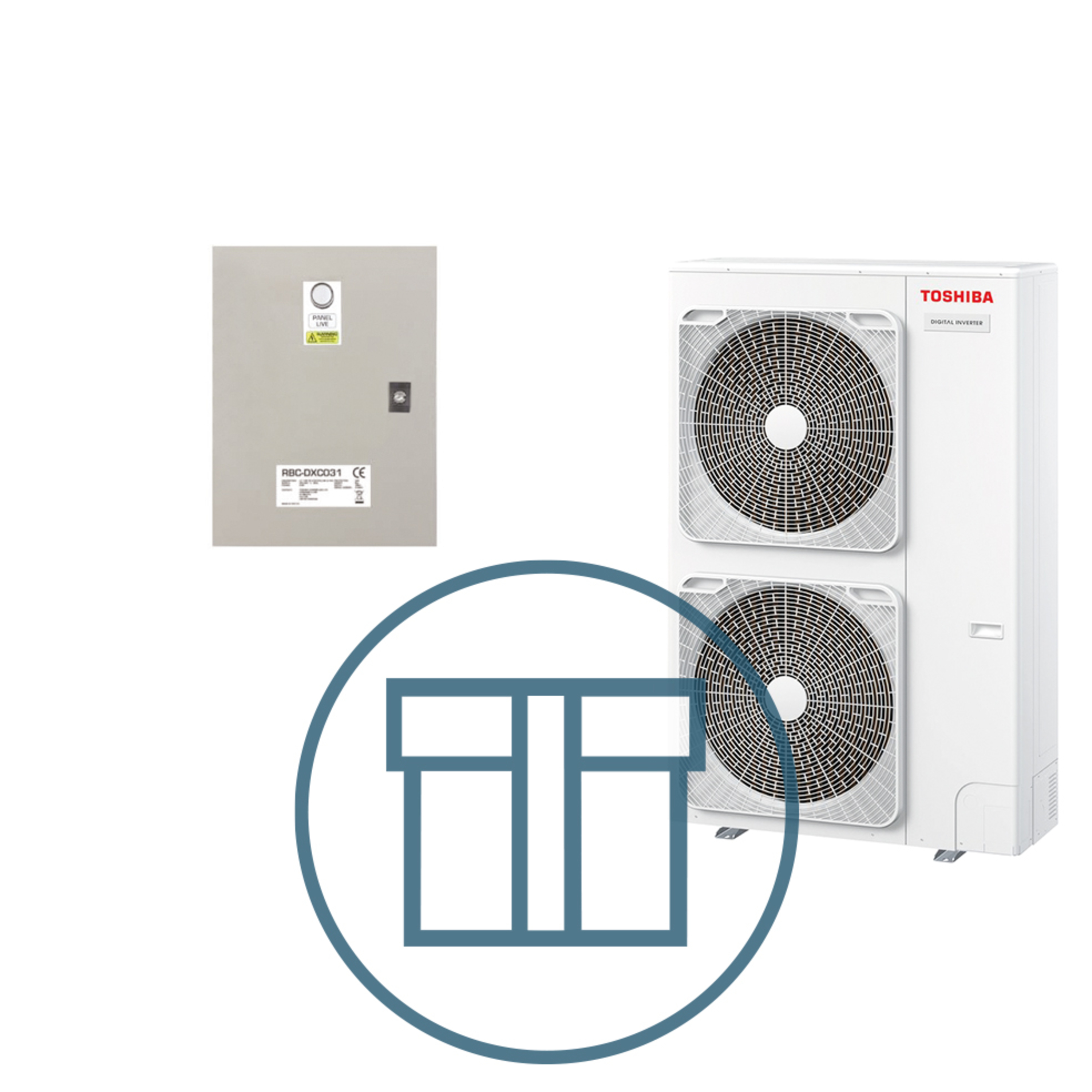 Digital Inverter 1601 m/ styringsboks DX, systempakke luft-luft varmepumpe