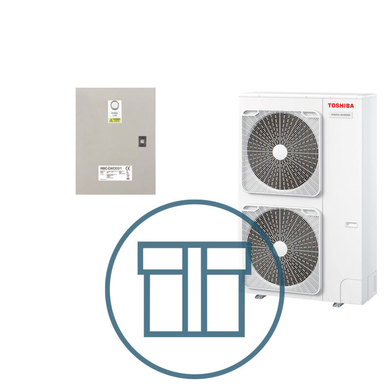 Digital Inverter BIG 2241 m/ styringsboks DX, systempakke luft-luft varmepumpe