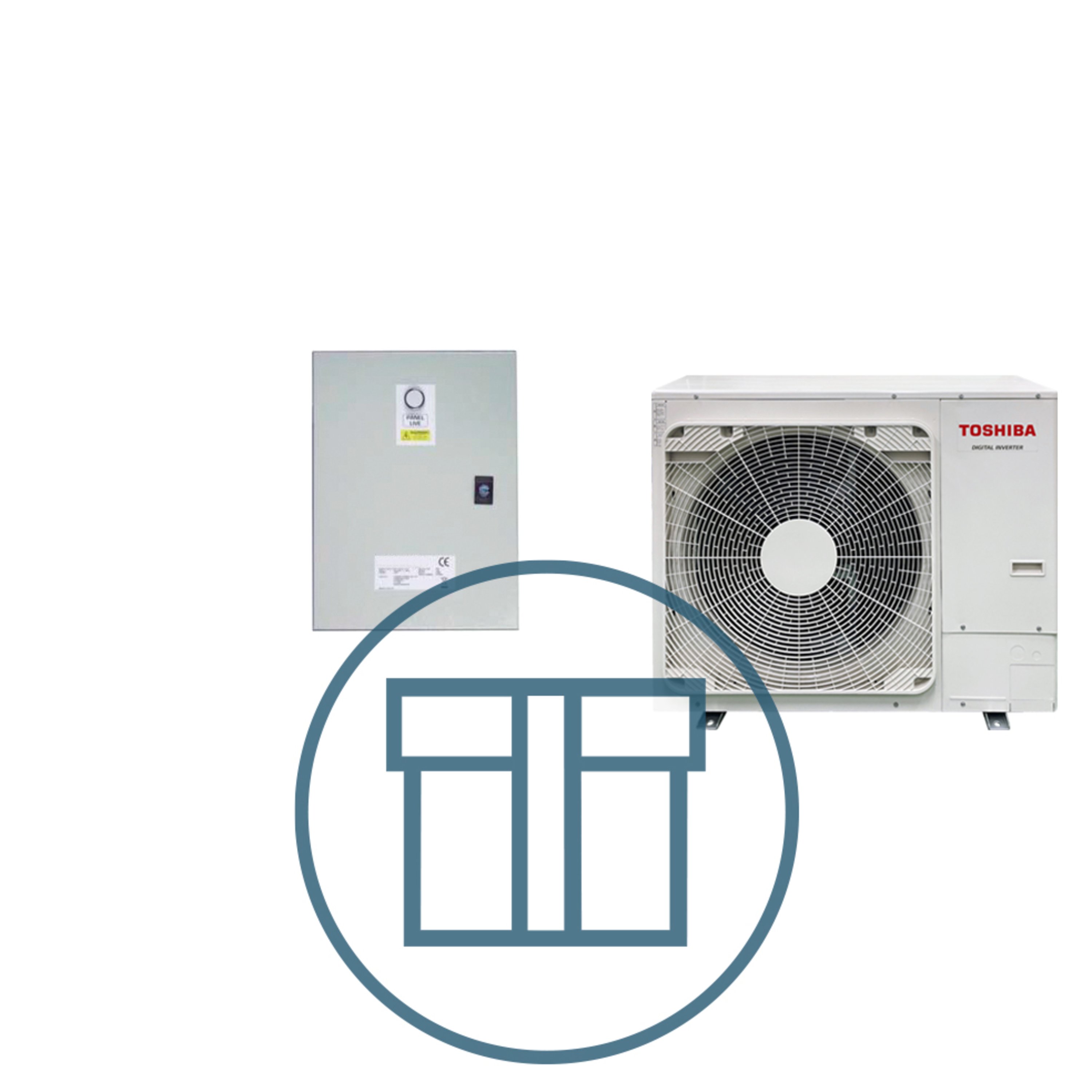 Digital Inverter BIG 2243 m/ styringsboks DX, systempakke luft-luft varmepumpe