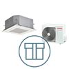 Super Digital Inverter 561 m/ 4-veis minikassett, systempakke luft-luft varmepumpe