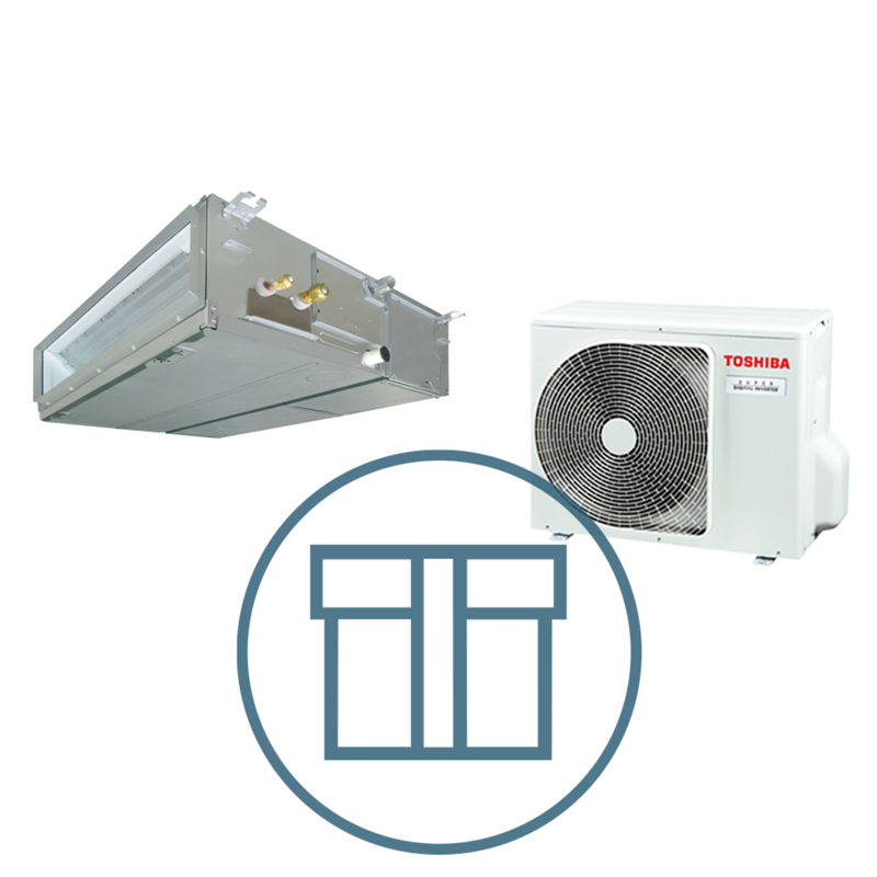 Super Digital Inverter 561 m/ kanalmodell, systempakke luft-luft varmepumpe