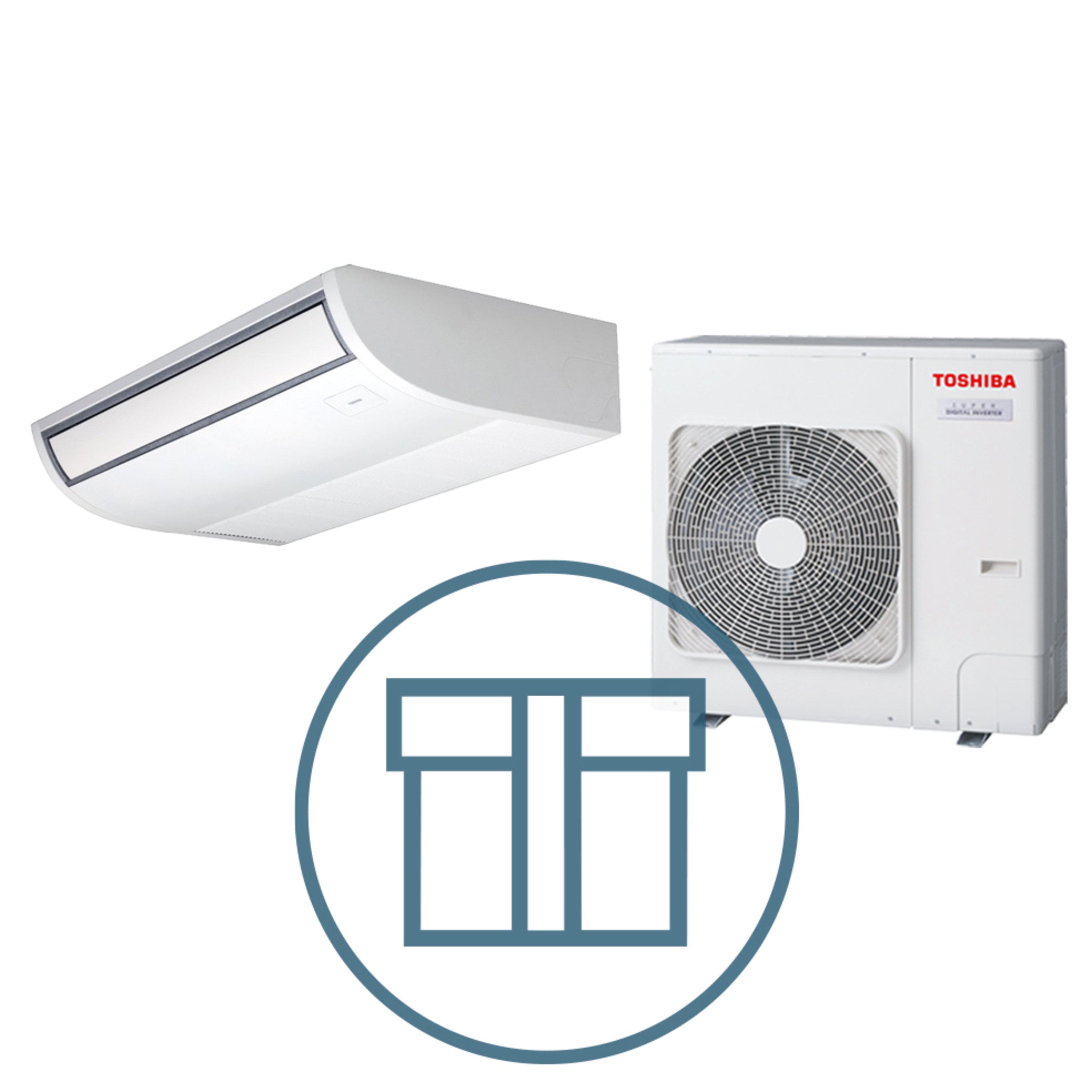 Super Digital Inverter 801 m/ takmodell, systempakke luft-luft varmepumpe