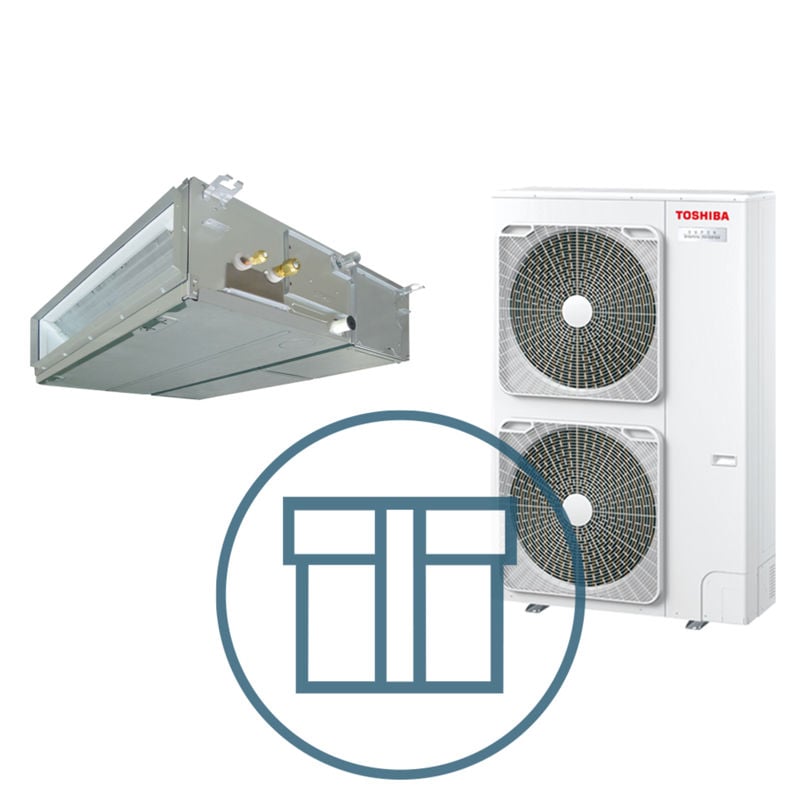 Super Digital Inverter 1101 m/ kanalmodell, systempakke luft-luft varmepumpe