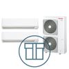 Super Digital Inverter 1101, m/ 2 x kompakt veggmodell, systempakke luft-luft varmepumpe