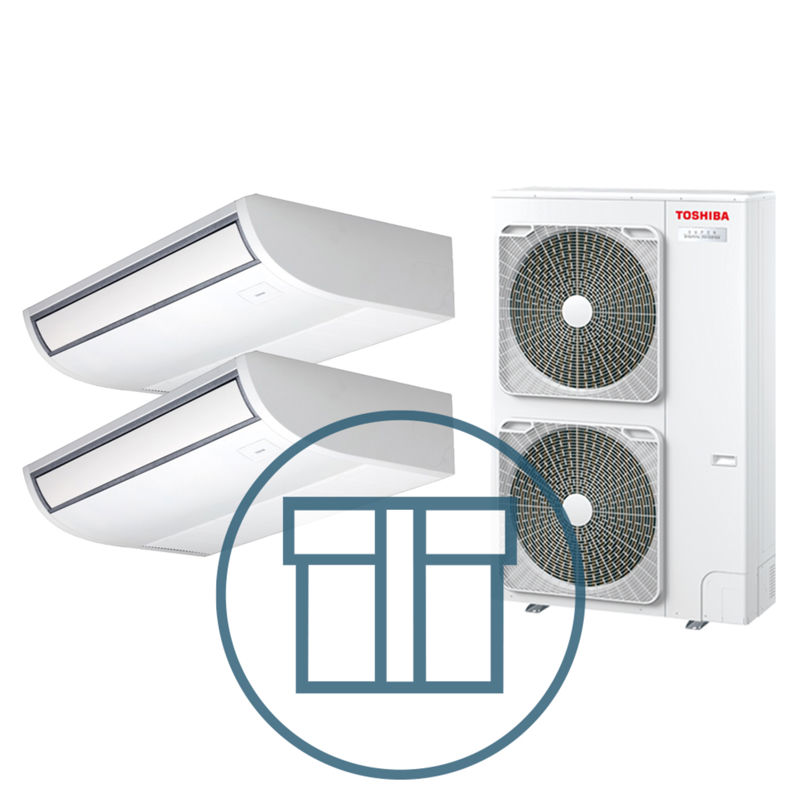 Super Digital Inverter 1101 m/ 2 x takmodell, systempakke luft-luft varmepumpe