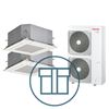 Super Digital Inverter 1101, m/ 2 x 4-veis minikassett, systempakke luft-luft varmepumpe