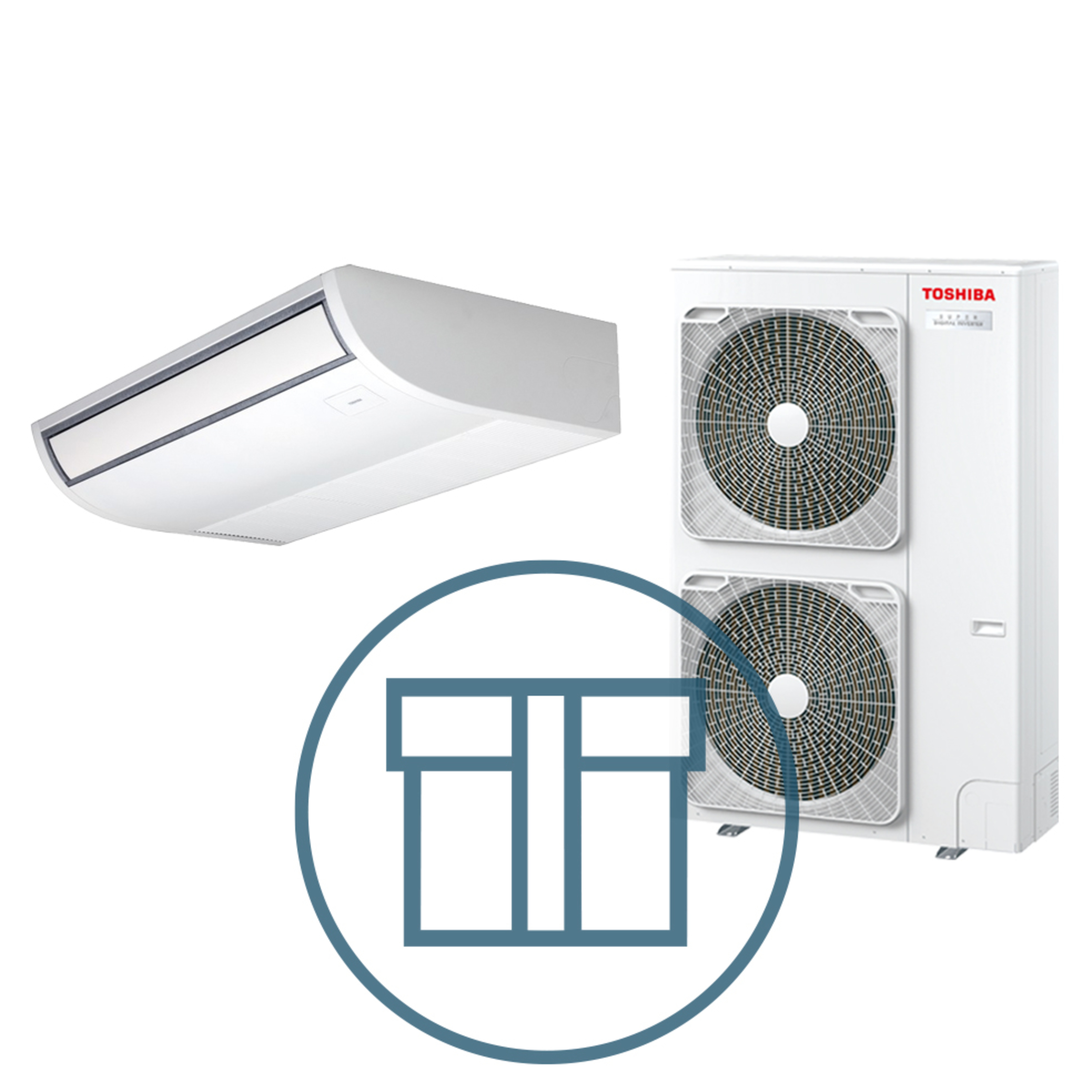 Super Digital Inverter 1401 m/ takmodell, systempakke luft-luft varmepumpe