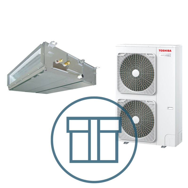 Super Digital Inverter 1401 m/ kanalmodell, systempakke luft-luft varmepumpe