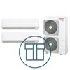 Digital Inverter BIG 2241 m/2 x h&#248;y vegg, systempakke luft-luft varmepumpe