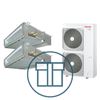 Super Digital Inverter 1401, m/ 2 x kanalmodell, systempakke luft-luft varmepumpe