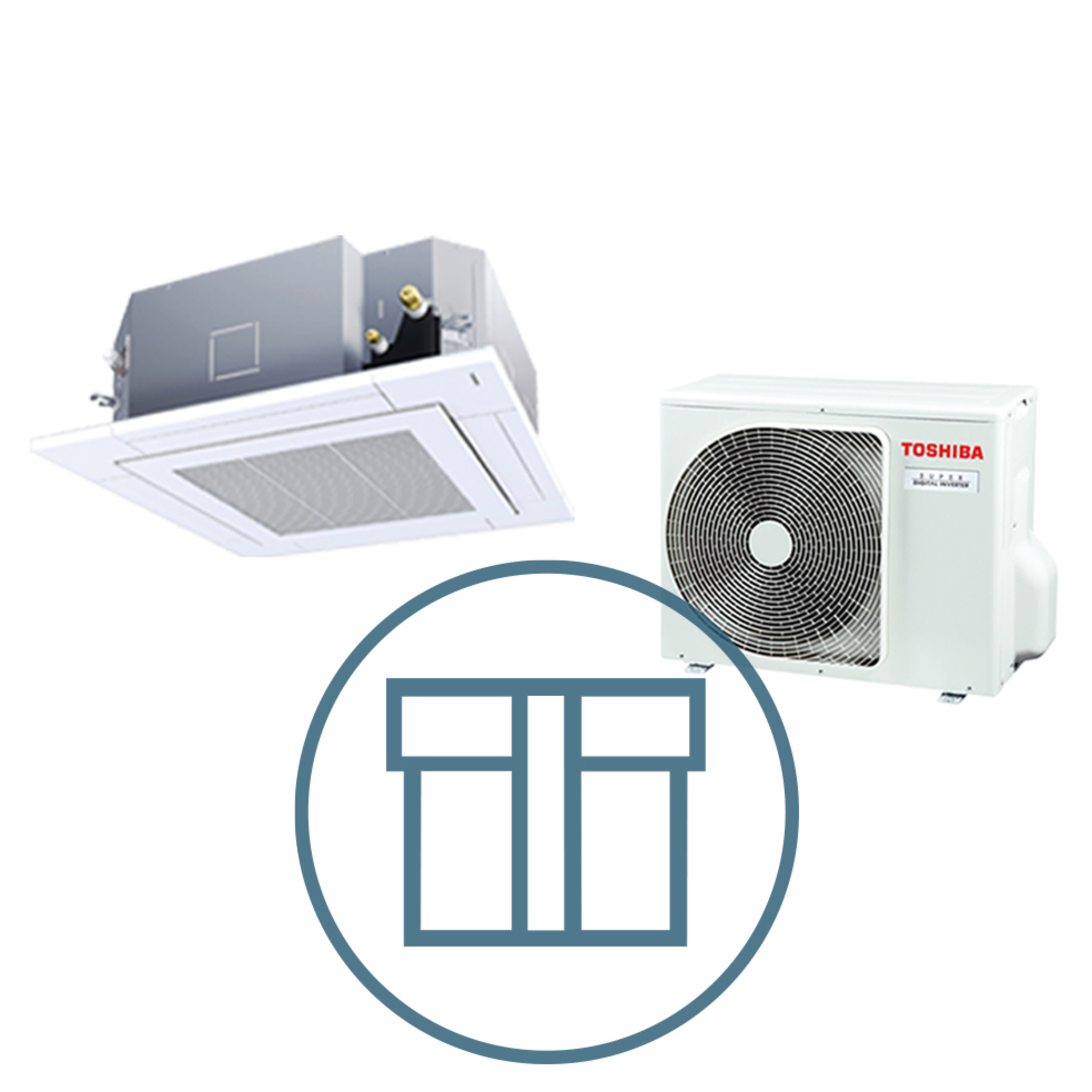 Super Digital Inverter 561 m/ 4-veis smartkassett, systempakke luft-luft varmepumpe