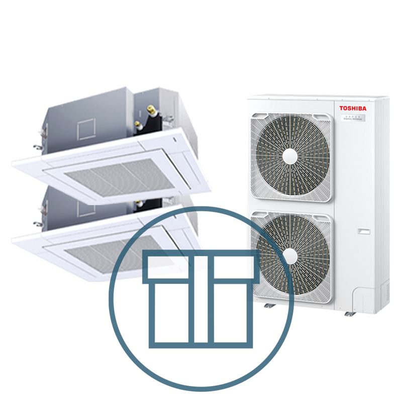 Super Digital Inverter 1401, m/ 2x  4-veis smartkassett, systempakke luft-luft varmepumpe