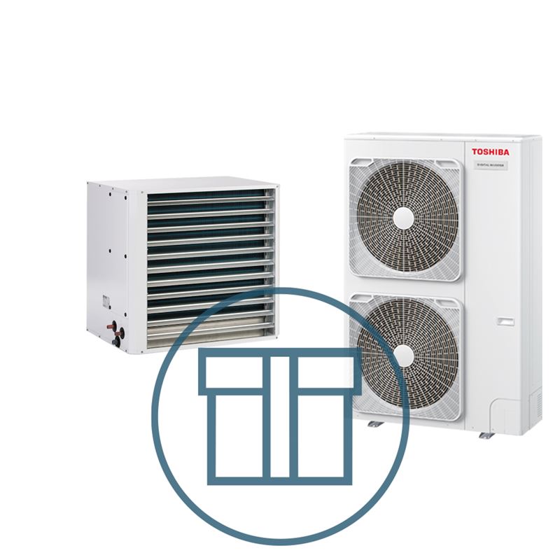 Digital Inverter BIG 2241 m/ aerotemper, systempakke luft-luft varmepumpe