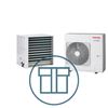 Super Digital Inverter 801 m/ aerotemper, systempakke luft-luft varmepumpe