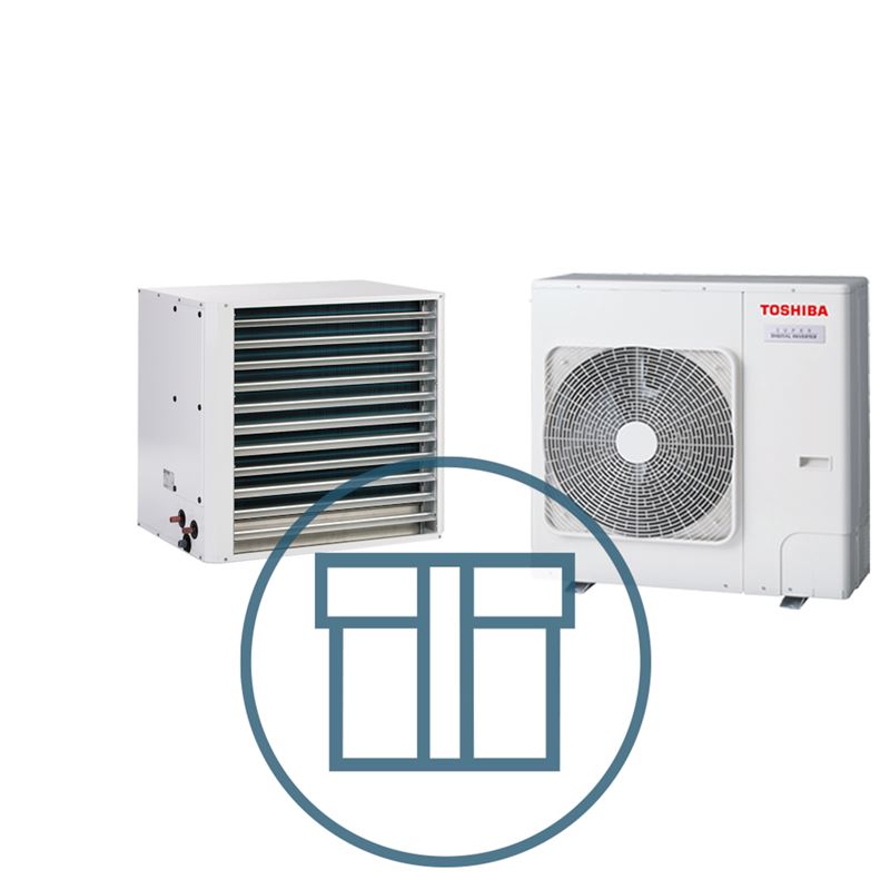 Super Digital Inverter 801 m/ aerotemper, systempakke luft-luft varmepumpe
