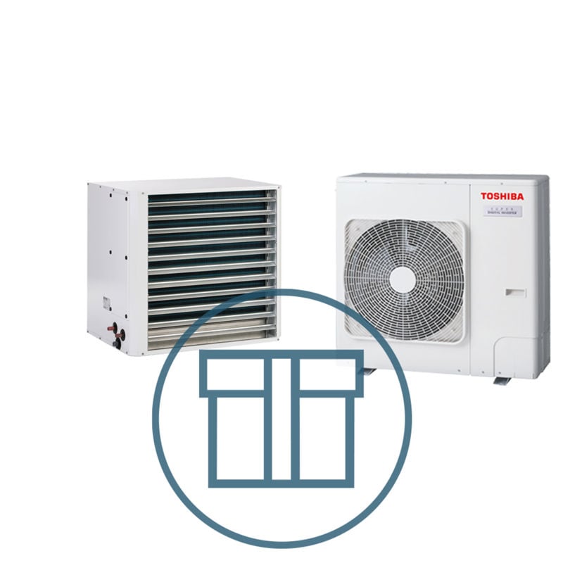 Super Digital Inverter 801 m/ aerotemper, systempakke luft-luft varmepumpe