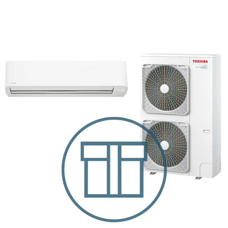 Super Digital Inverter 1101 m/ kompakt veggmodell, systempakke luft-luft varmepumpe