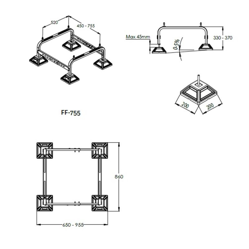 FrameFoot 755 Mini bakkestativ