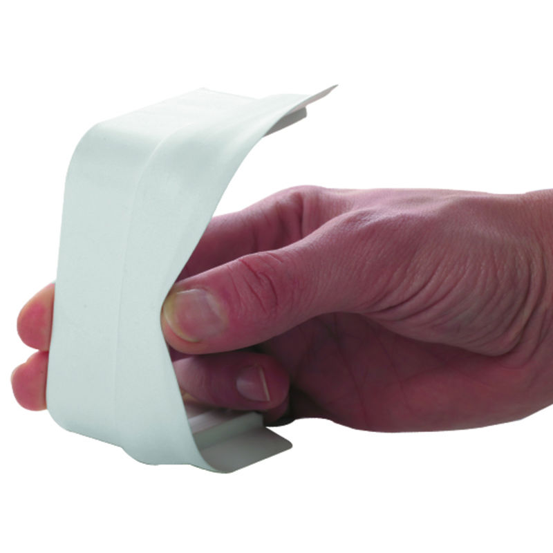 Kanalavslutning m/ fleksibel ende, 80 mm, hvit