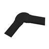 Sort Regulerbart bend, 80 mm, sort