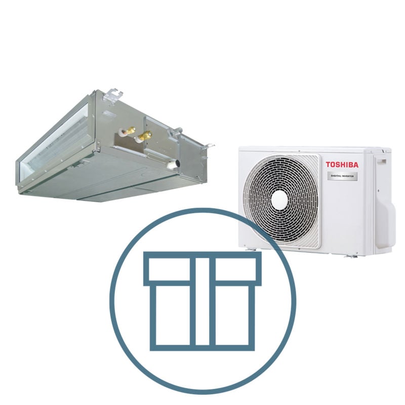 Digital Inverter 561, kanalmodell, systempakke luft-luft varmepumpe